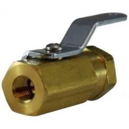 MIDLAND METAL Miniature Ball Valve, 18 Nominal, FIP, 1000 psig, 40 to 300 deg F, Media Air, Oil and Water, Nic 46920